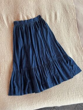 Vintage Denim Prairie Skirt